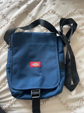 Dickies Navy Blue Crossbody Messenger Bag with Black Strap